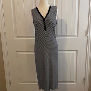 J. Crew Navy and White Striped Maxi Dress